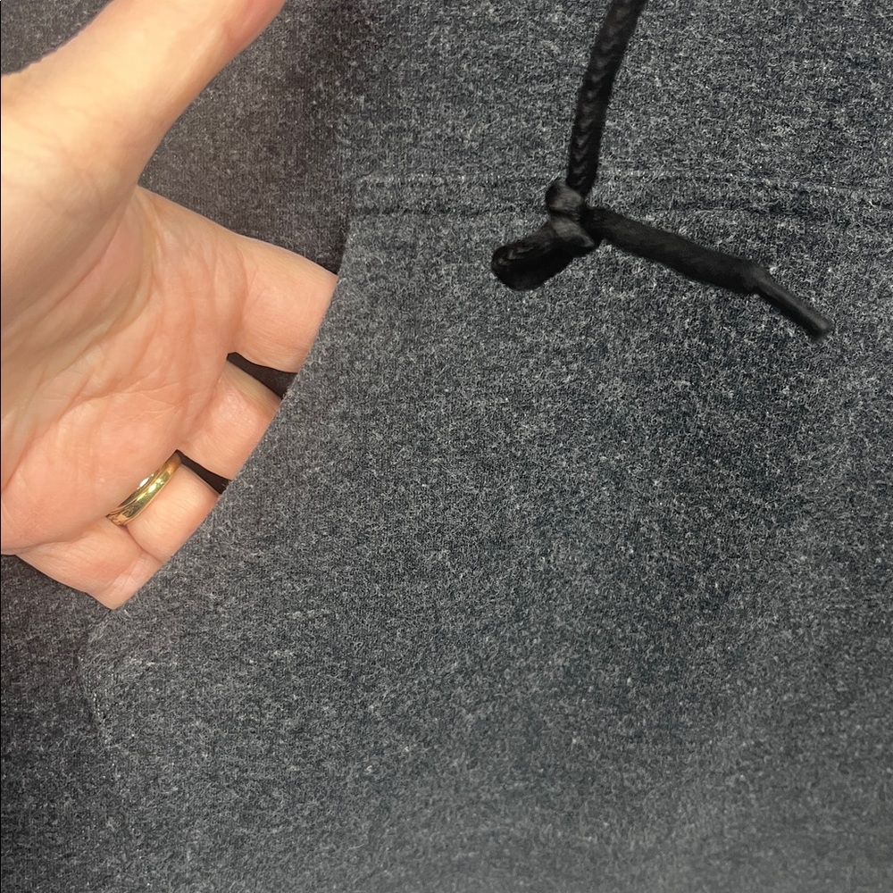 Born Primitive Cowl Neck Sweatshirt M Gray Pullover Kangaroo Pocket Fleece EUC - Picture 6 of 14